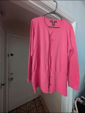 Torrid Pink Button-Front Women's Cardigan Sweater